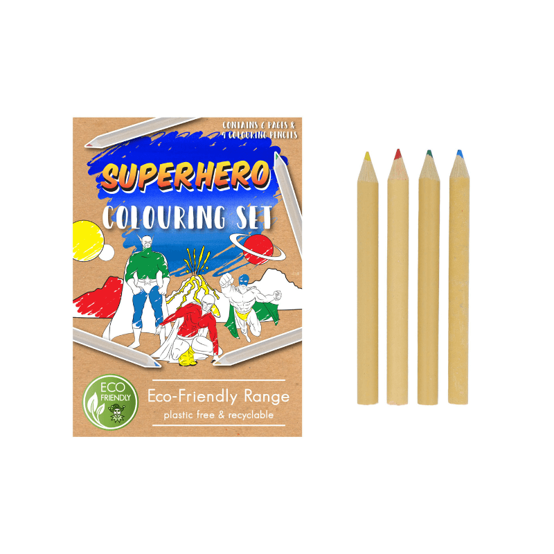 Superhero Eco Colouring Set