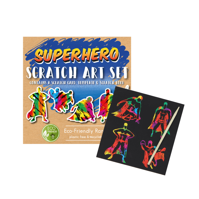 Superhero Scratch Art Set