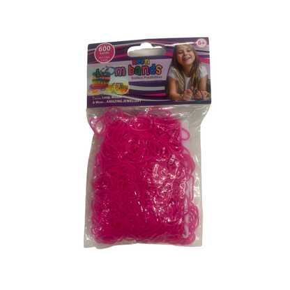 600 Neon Pink Loom Bands