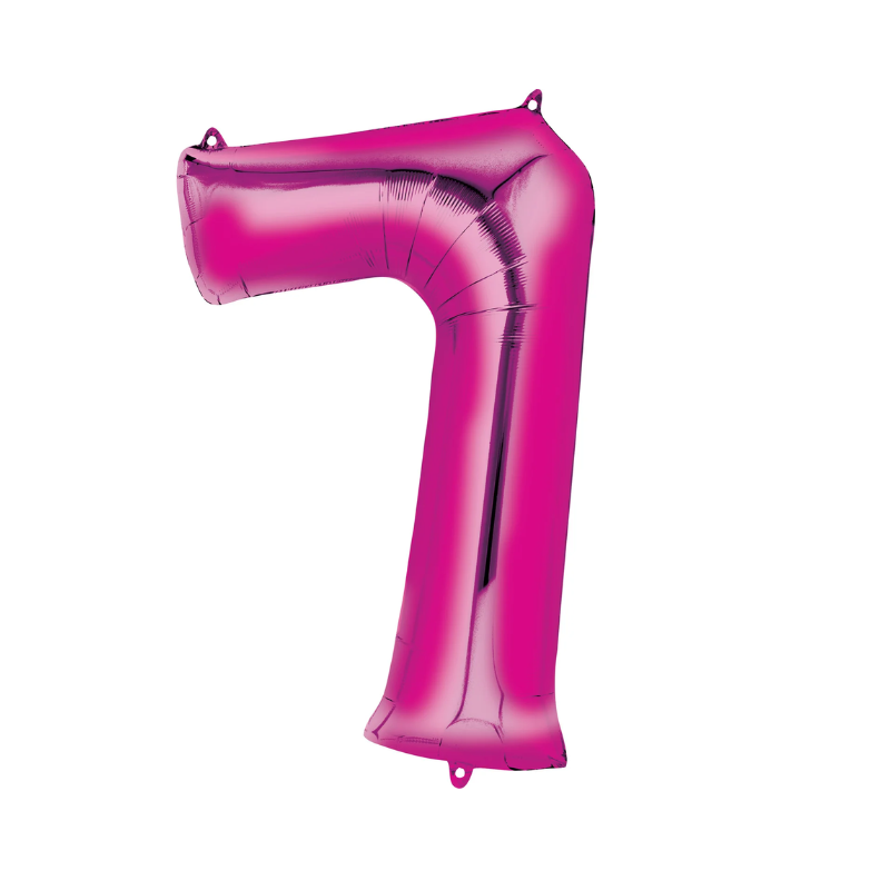 Large 34" Pink Super Shape Foil Balloon - 7