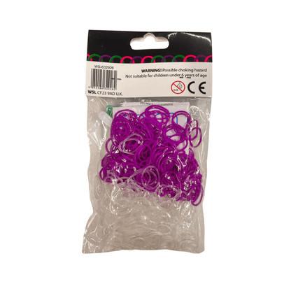 600 PURPLE & CLEAR LOOM BANDS