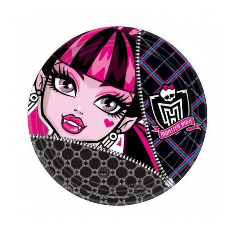 Monster High 8 Paper Plates