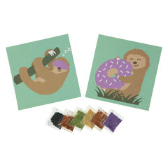 Make your Own Sloth Glitter Art 